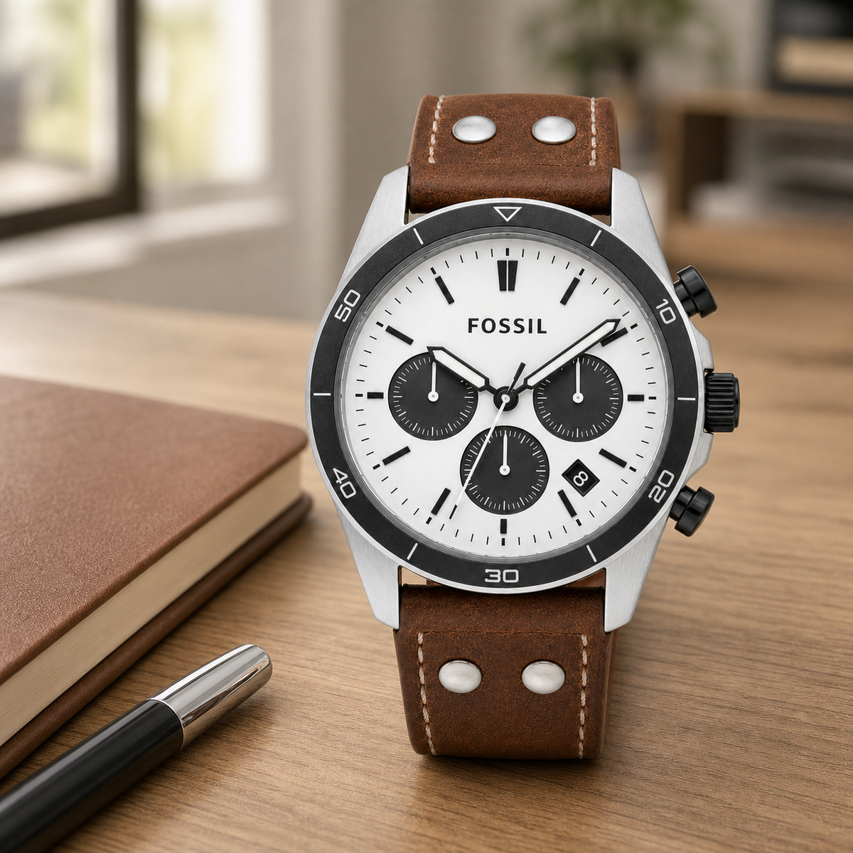 Fossil CE1006 watch - executive desk view