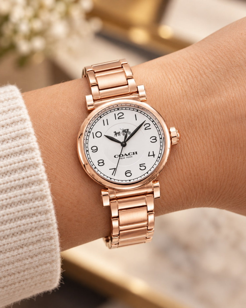 Coach watch 14502395 worn on wrist