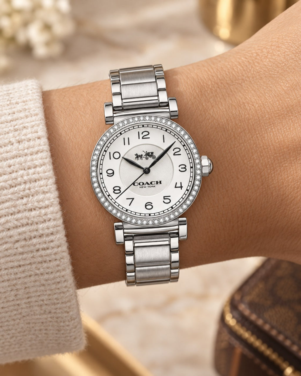 Coach watch 14502396 worn on wrist