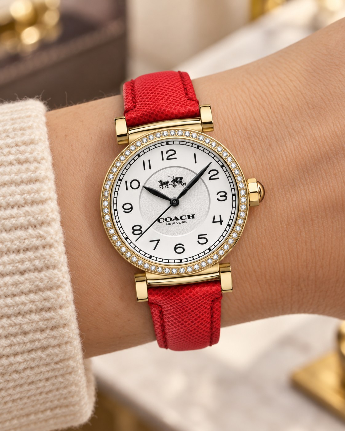 Coach watch 14502400 worn on wrist