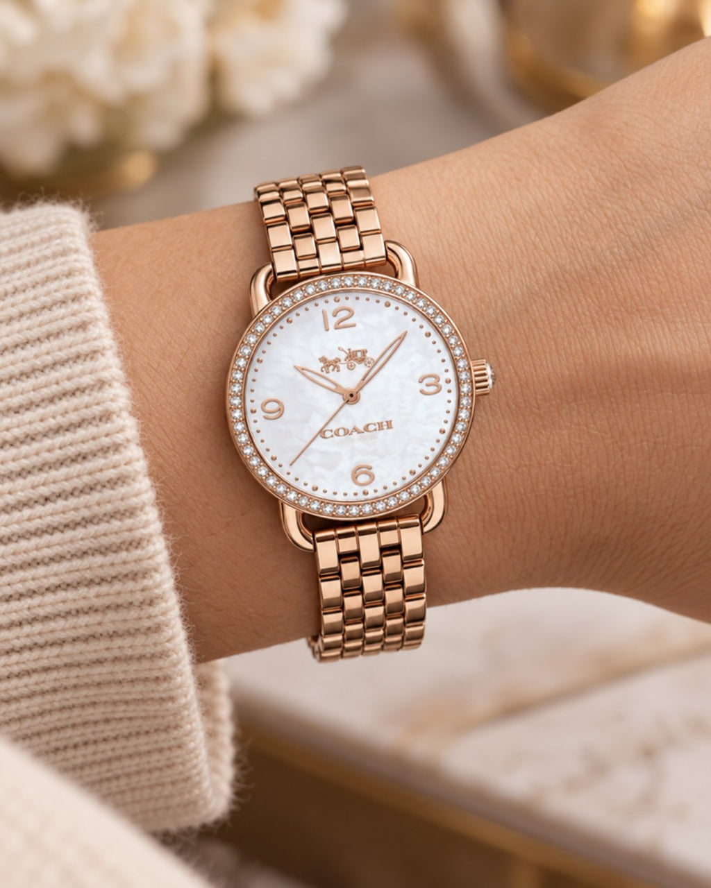 Coach watch 14502479 worn on wrist