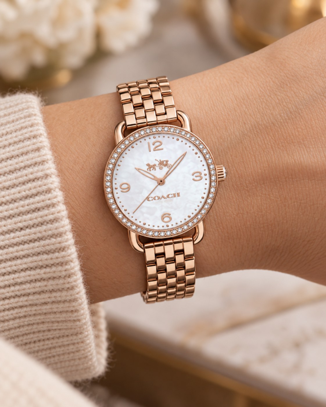 Coach watch 14502479 worn on wrist