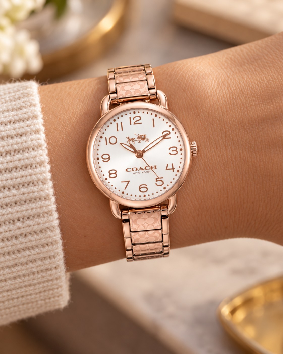 Coach watch 14502497 worn on wrist
