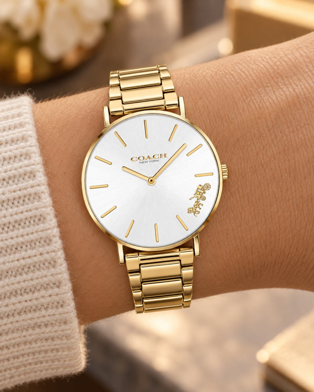 Coach watch 14503345 worn on wrist