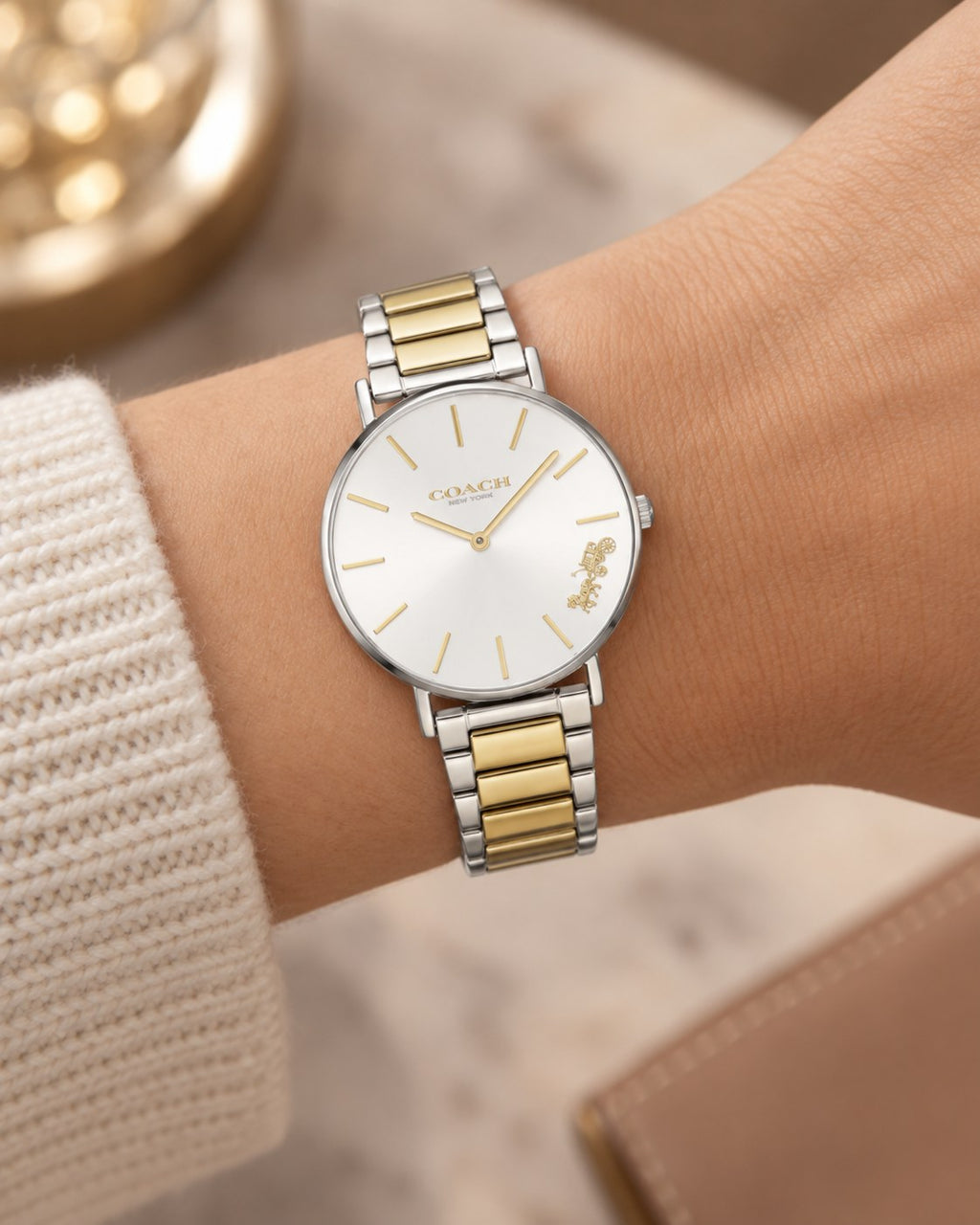 Coach watch 14503347 worn on wrist