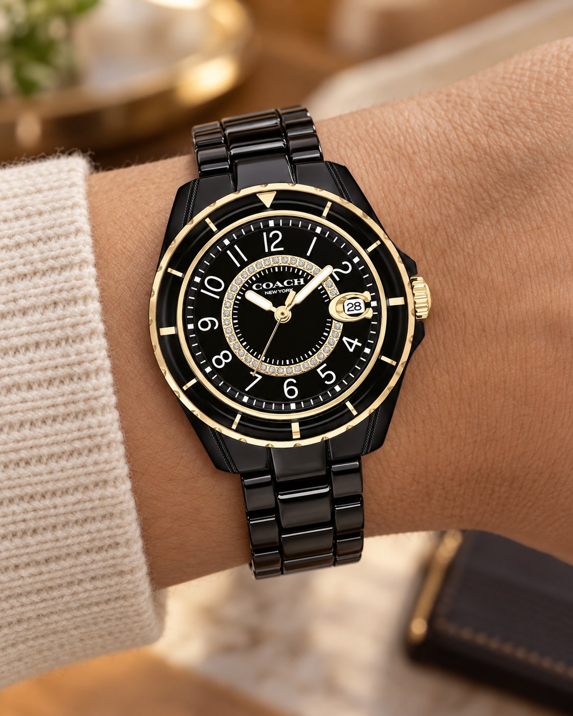Coach watch 14503461 worn on wrist