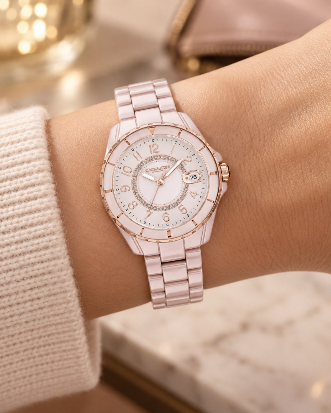 Coach watch 14503463 worn on wrist