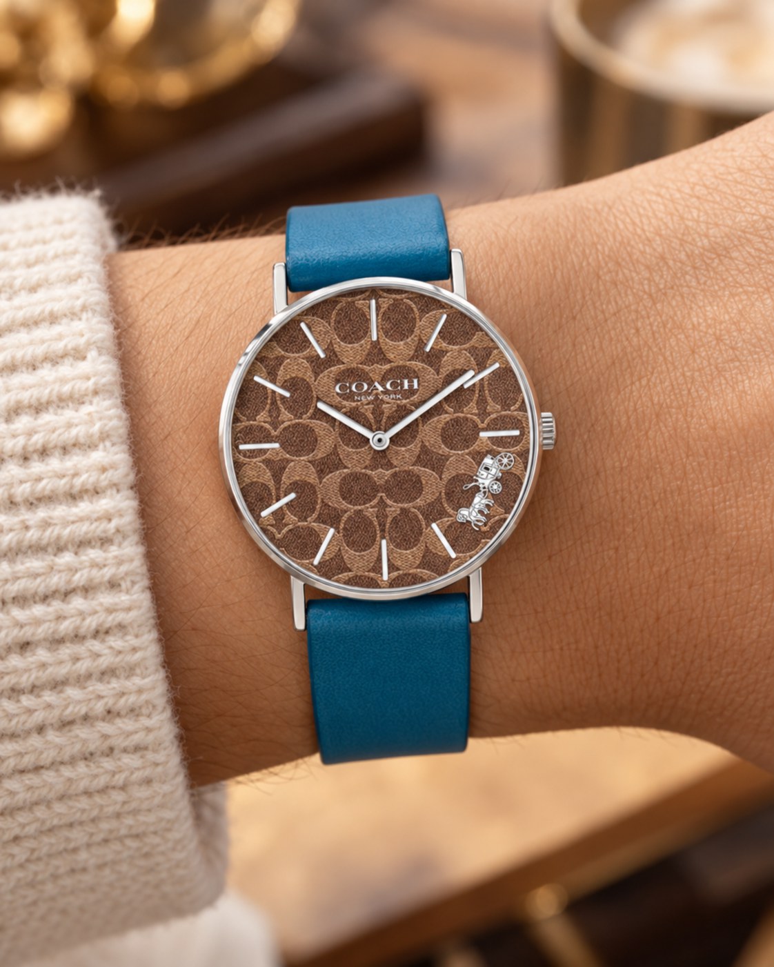 Coach watch 14503475 worn on wrist