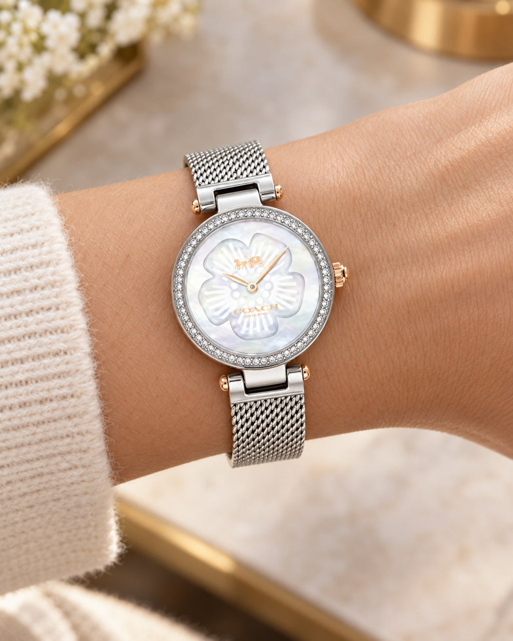Coach watch 14503510 worn on wrist