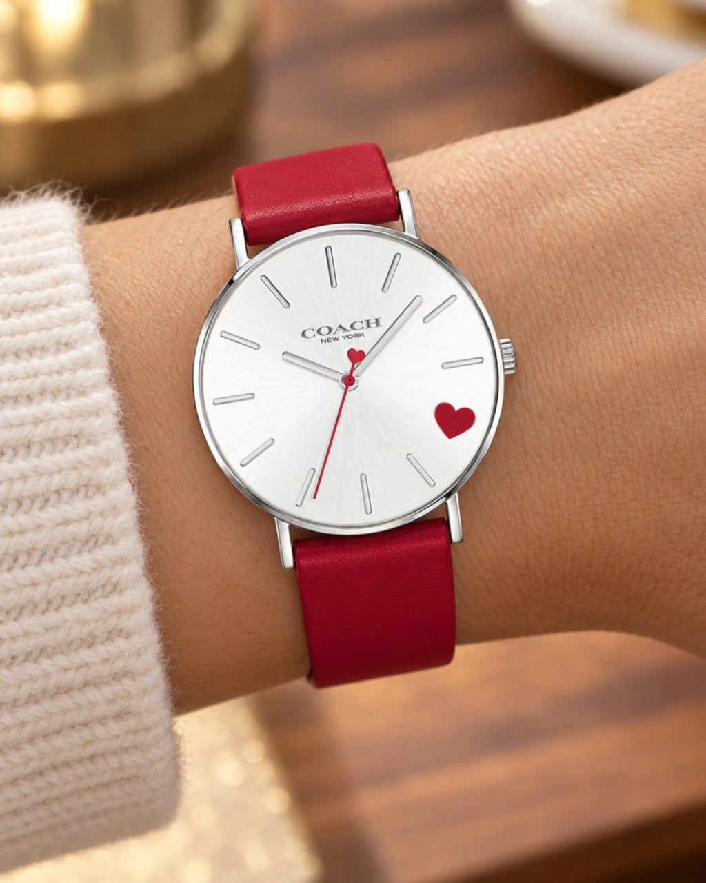 Coach watch 14503515 worn on wrist