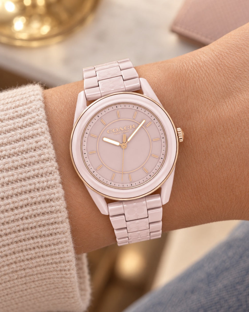 Coach watch 14503772 worn on wrist