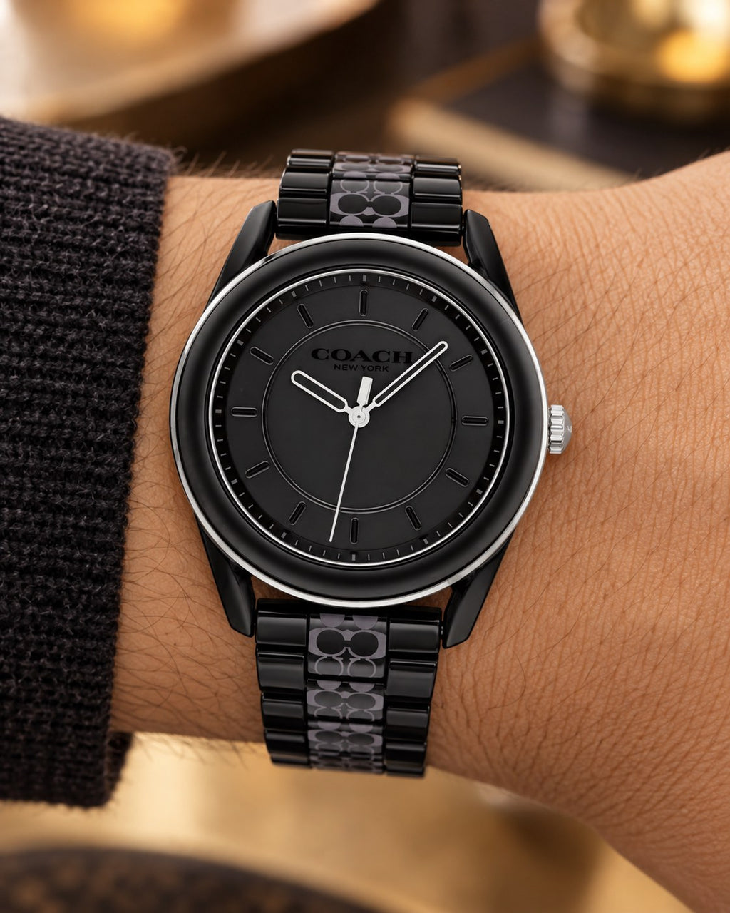 Coach watch 14503774 worn on wrist