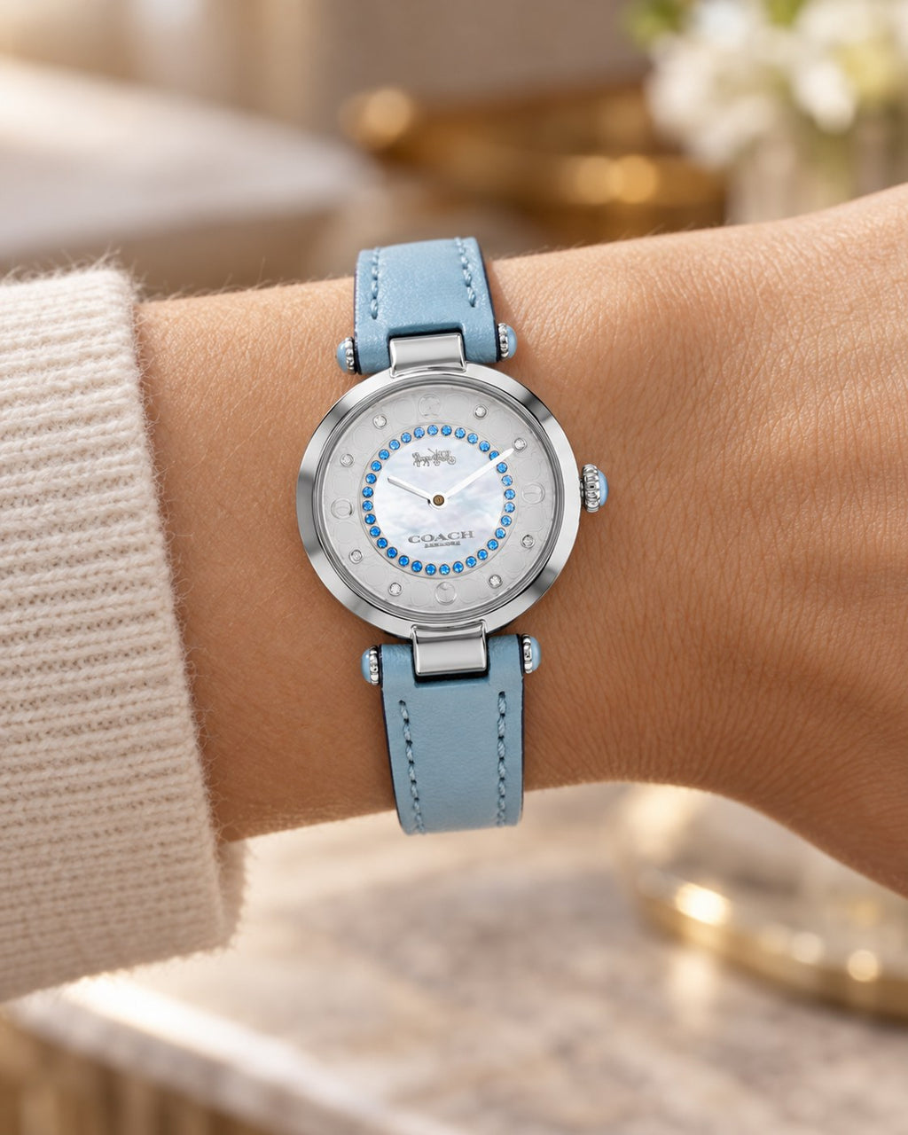 Coach watch 14503895 worn on wrist