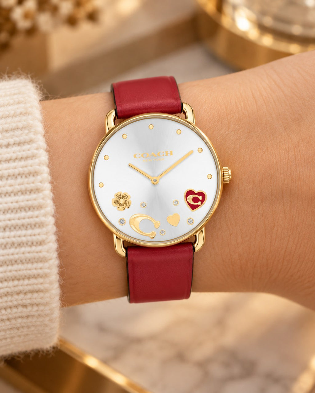 Coach watch 14504520 worn on wrist