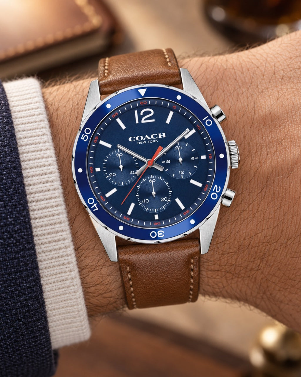Coach watch 14602038 worn on wrist