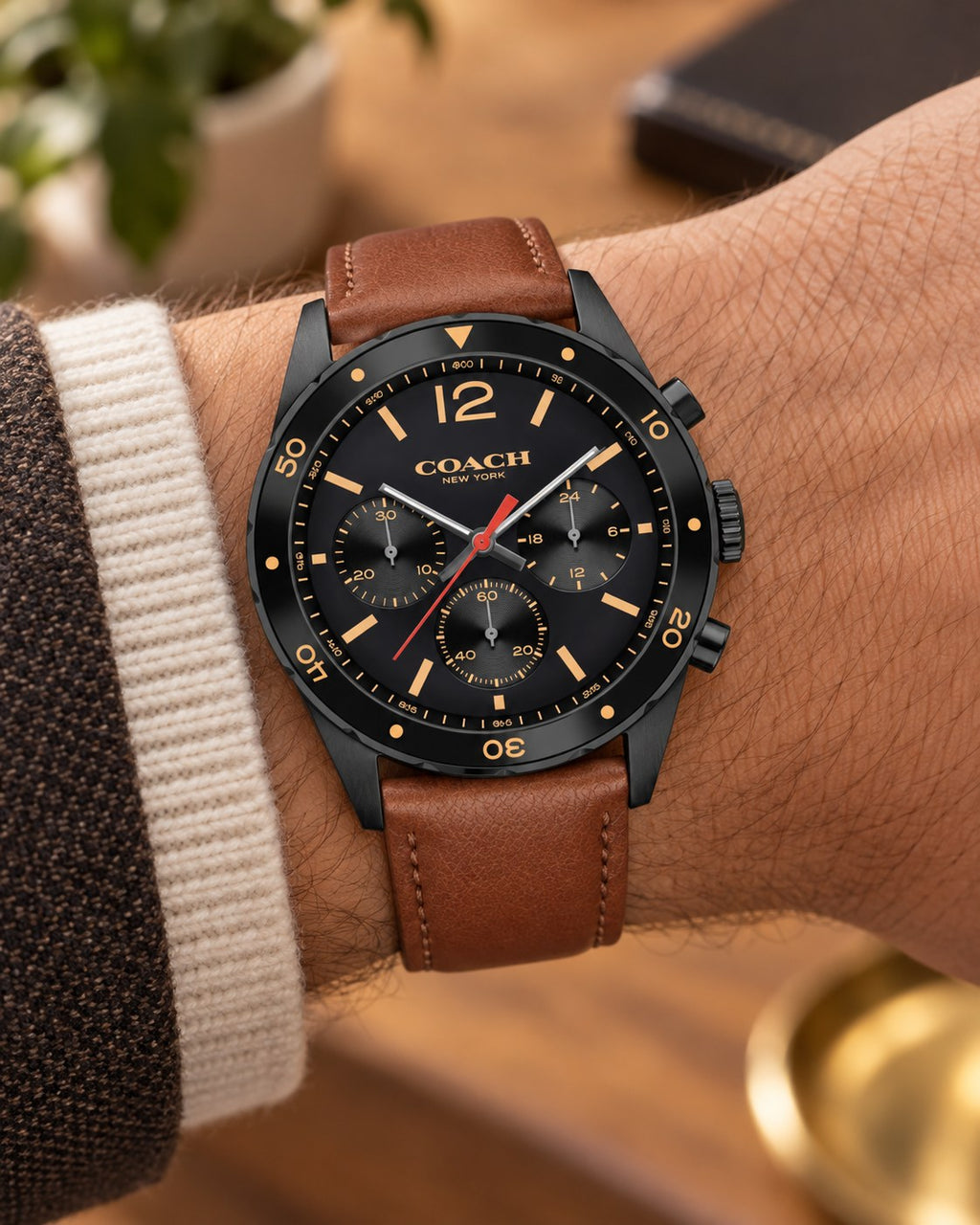 Coach watch 14602070 worn on wrist