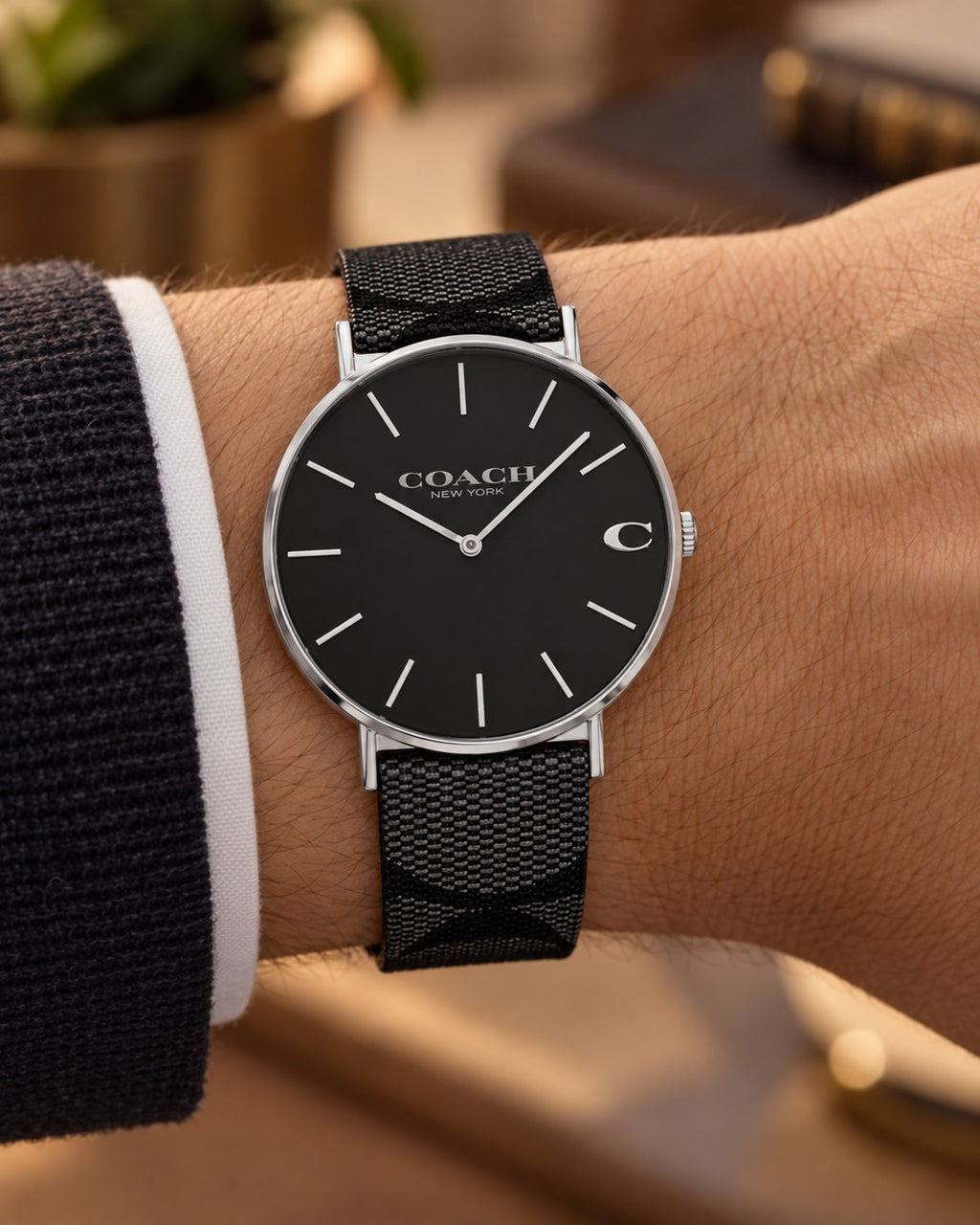 Coach watch 14602157 worn on wrist