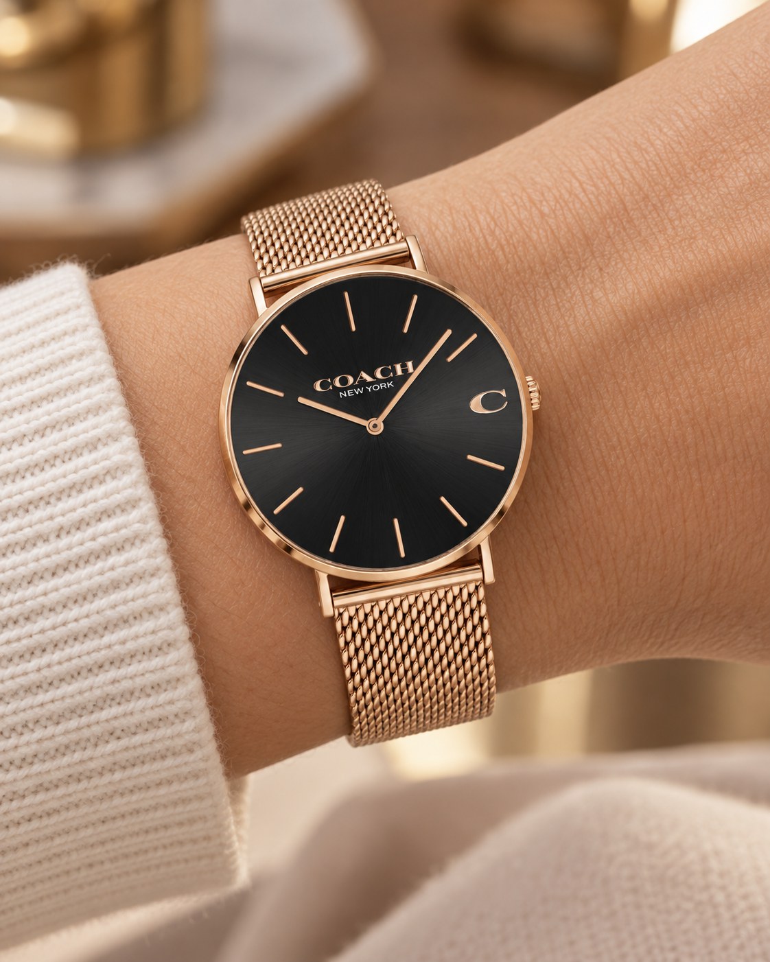 Coach watch 14602251 worn on wrist