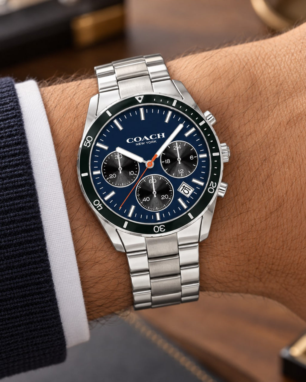 Coach watch 14602383 worn on wrist