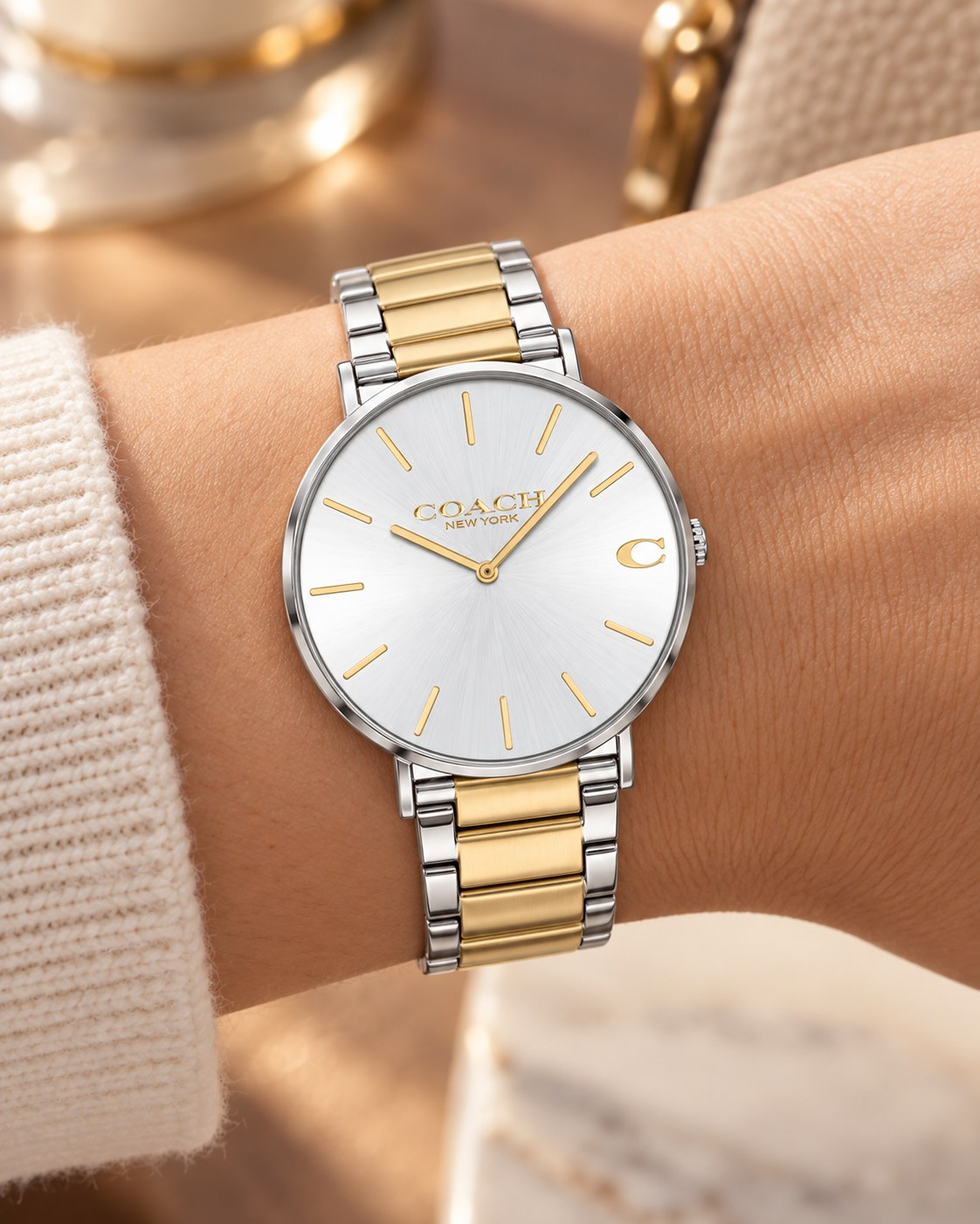 Coach watch 14602432 worn on wrist