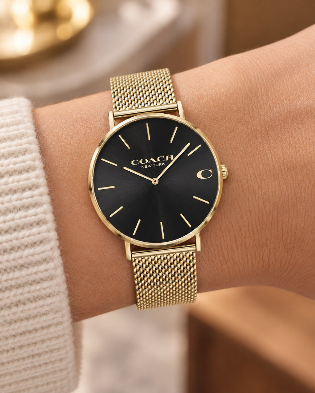Coach watch 14602440 worn on wrist