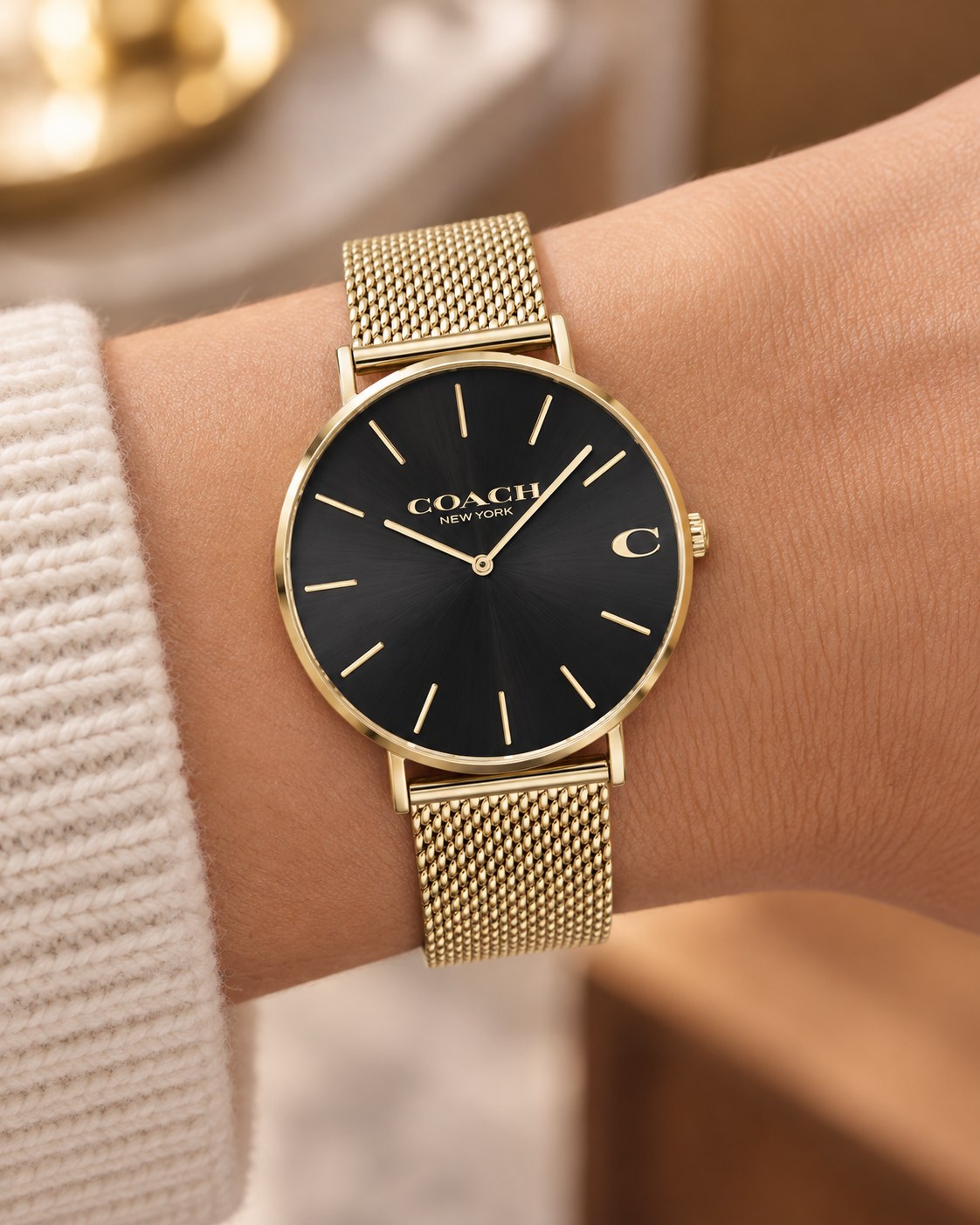 Coach watch 14602440 worn on wrist