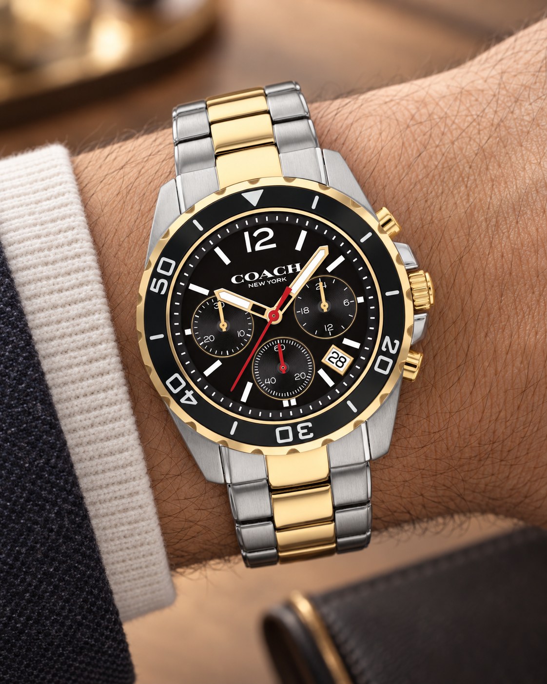 Coach watch 14602553 worn on wrist