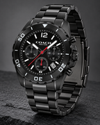 Coach Kent Chronograph Men's Watch 44mm – All Black – 14602554 – three-quarter profile