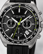 Coach Charter Chronograph Men's Watch 44mm – Black/Grey – 14602709 – dial macro