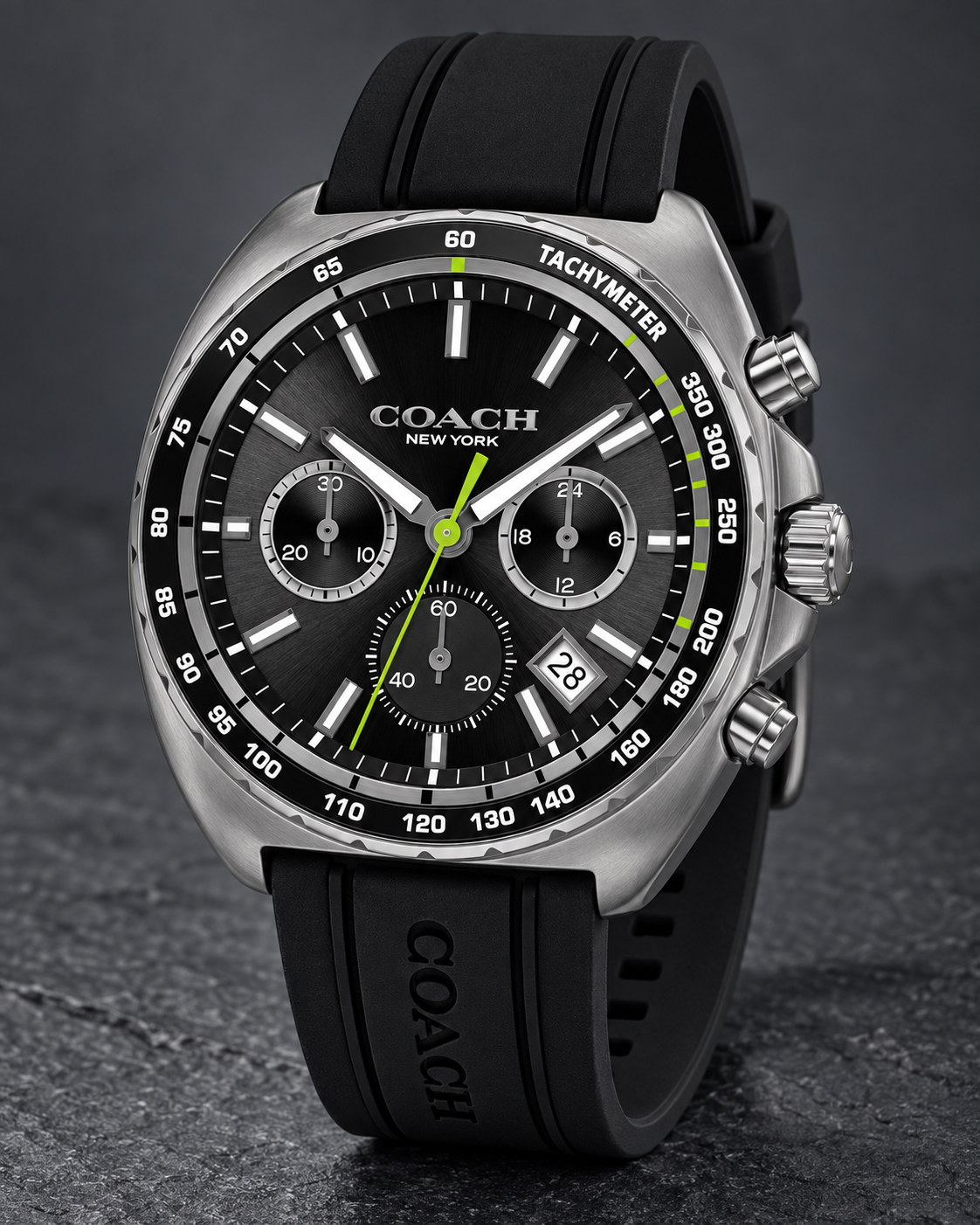 Coach Charter Chronograph Men's Watch 44mm – Black/Grey – 14602709 – three-quarter profile