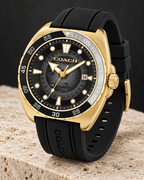 Coach Charter Automatic Men's Watch 44.5mm – Black/Gold – 14602718 – three-quarter profile