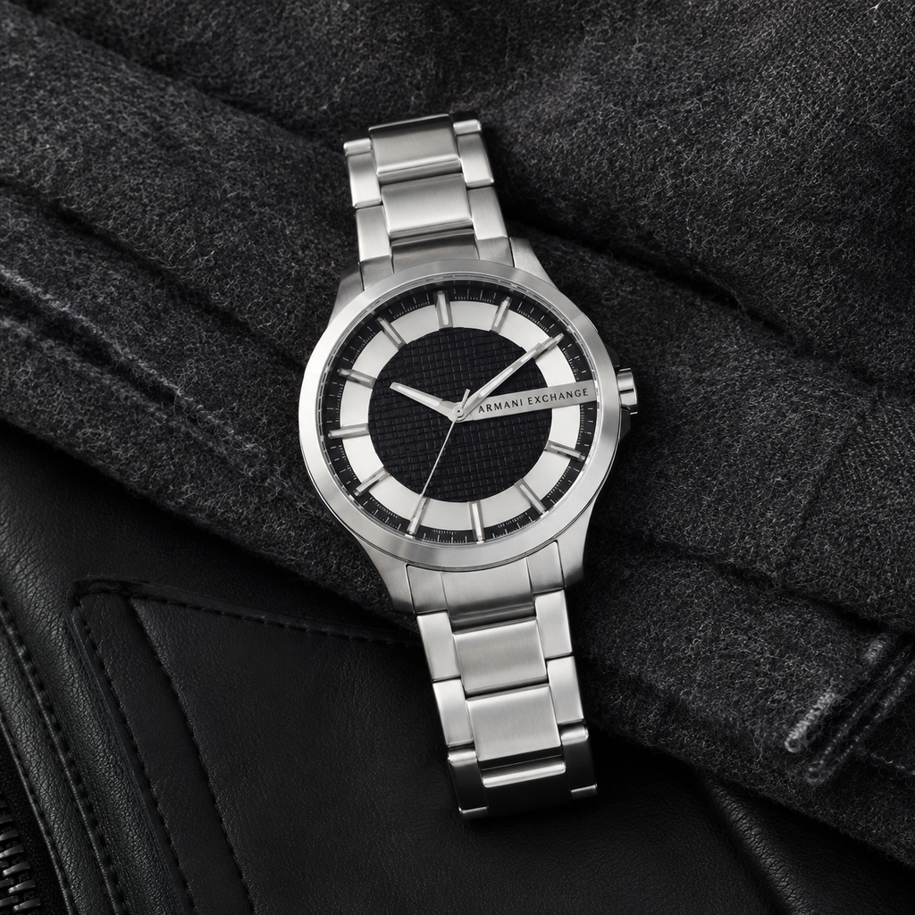 Armani Exchange AX2179 men's silver watch lifestyle