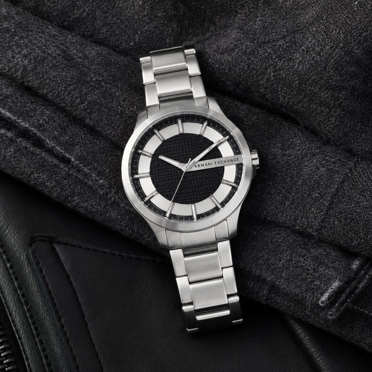 Armani Exchange AX2179 men's silver watch lifestyle