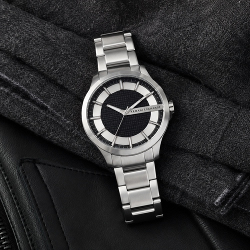 Armani Exchange AX2179 men's silver watch lifestyle