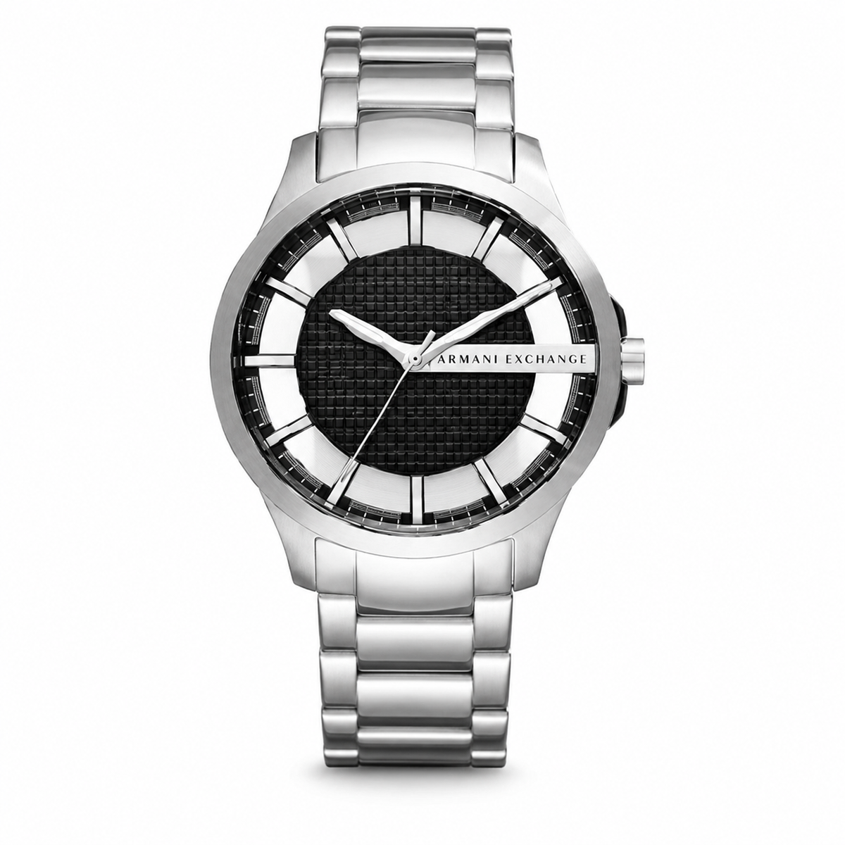 Armani Exchange AX2179 men's silver watch front packshot