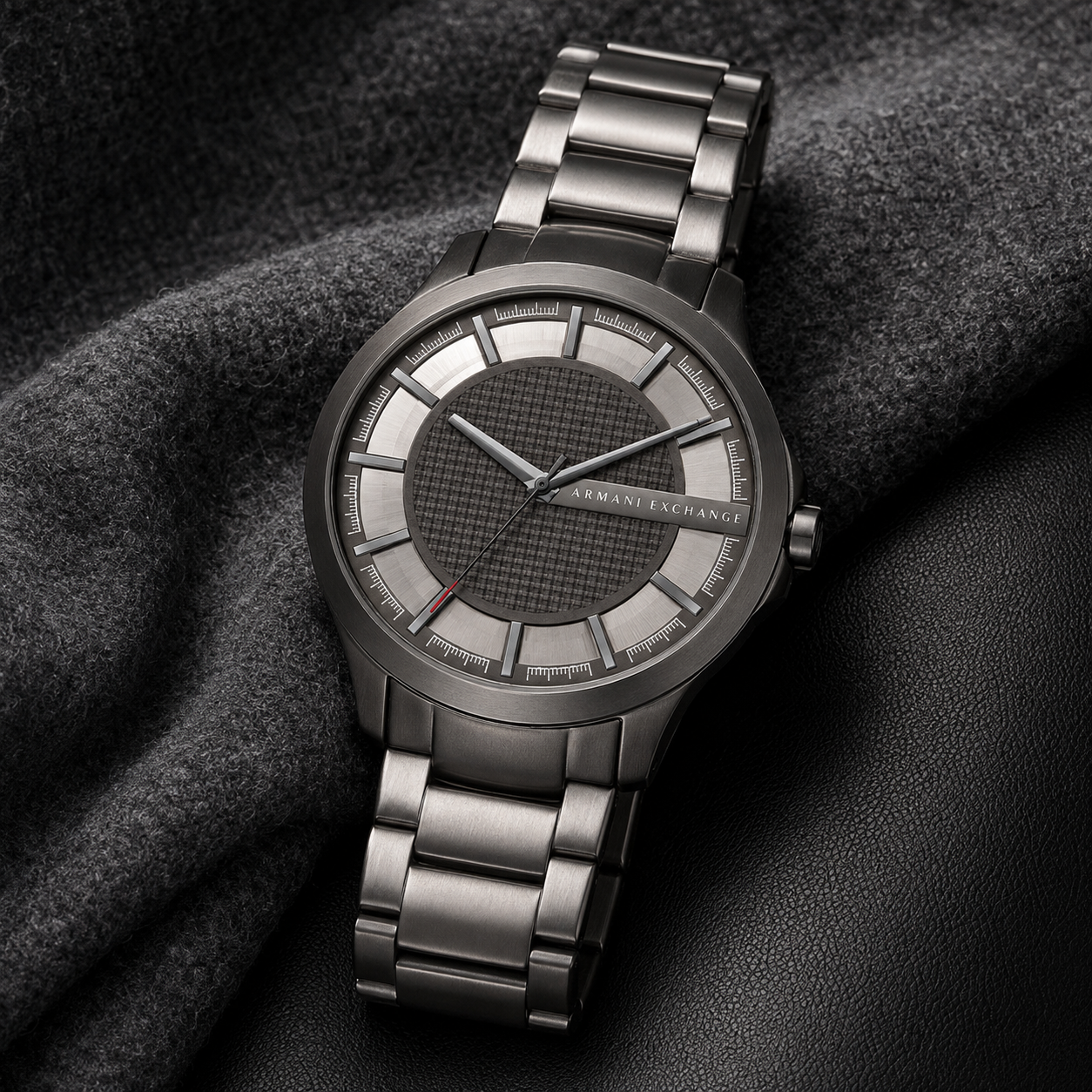 Armani Exchange AX2188 men's gunmetal watch lifestyle