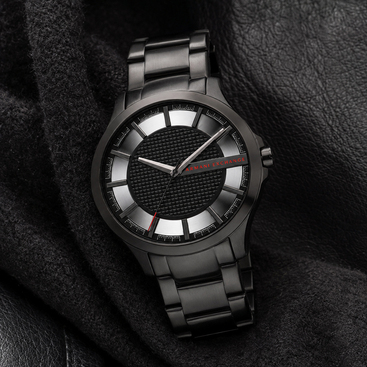 Armani Exchange AX2189 men's black gunmetal watch lifestyle
