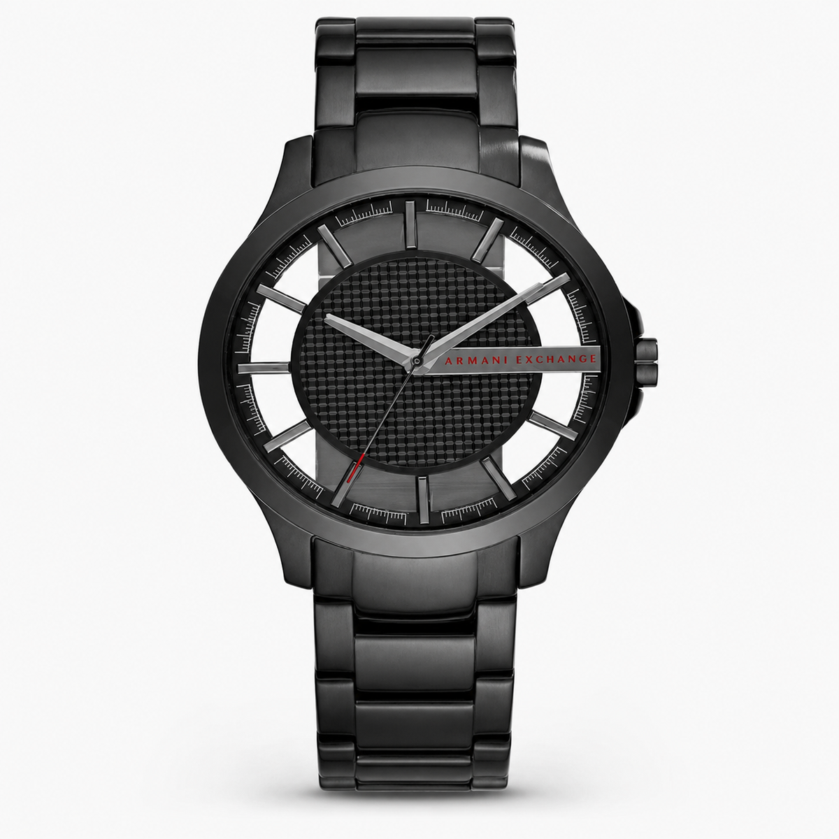 Armani Exchange AX2189 men's black gunmetal watch front packshot