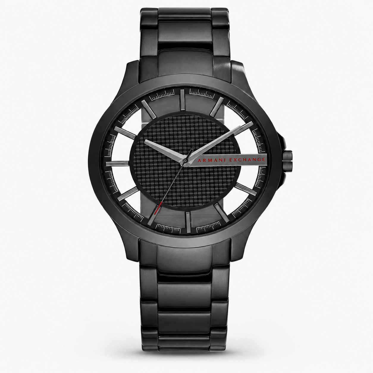 Armani Exchange AX2189 men's black gunmetal watch front packshot