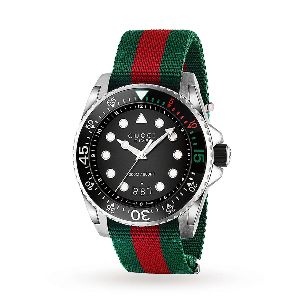 Gucci Dive 45mm Quartz Men's Watch – Web Strap – YA136209 product view 1