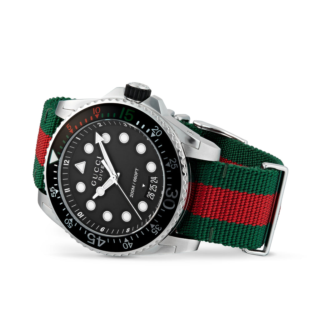 Gucci Dive 45mm Quartz Men's Watch – Web Strap – YA136209 product view 2