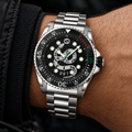 Gucci Dive YA136218 snake dial watch worn on wrist