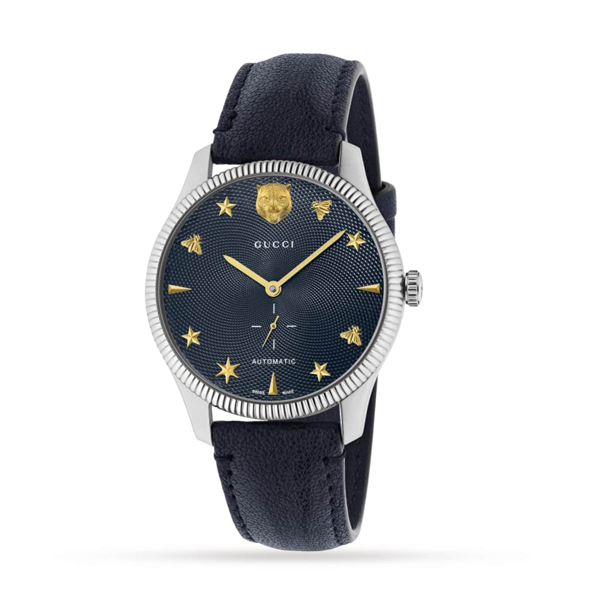 Gucci G-Timeless 40mm Automatic Men's Watch – Blue Leather – YA126347 product view 1