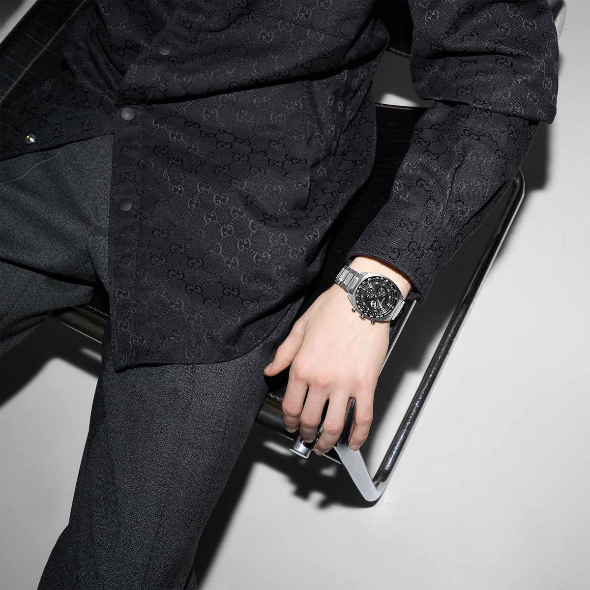 Gucci Interlocking 41mm Chronograph Men's Watch – Black Dial – YA142316 product view 4