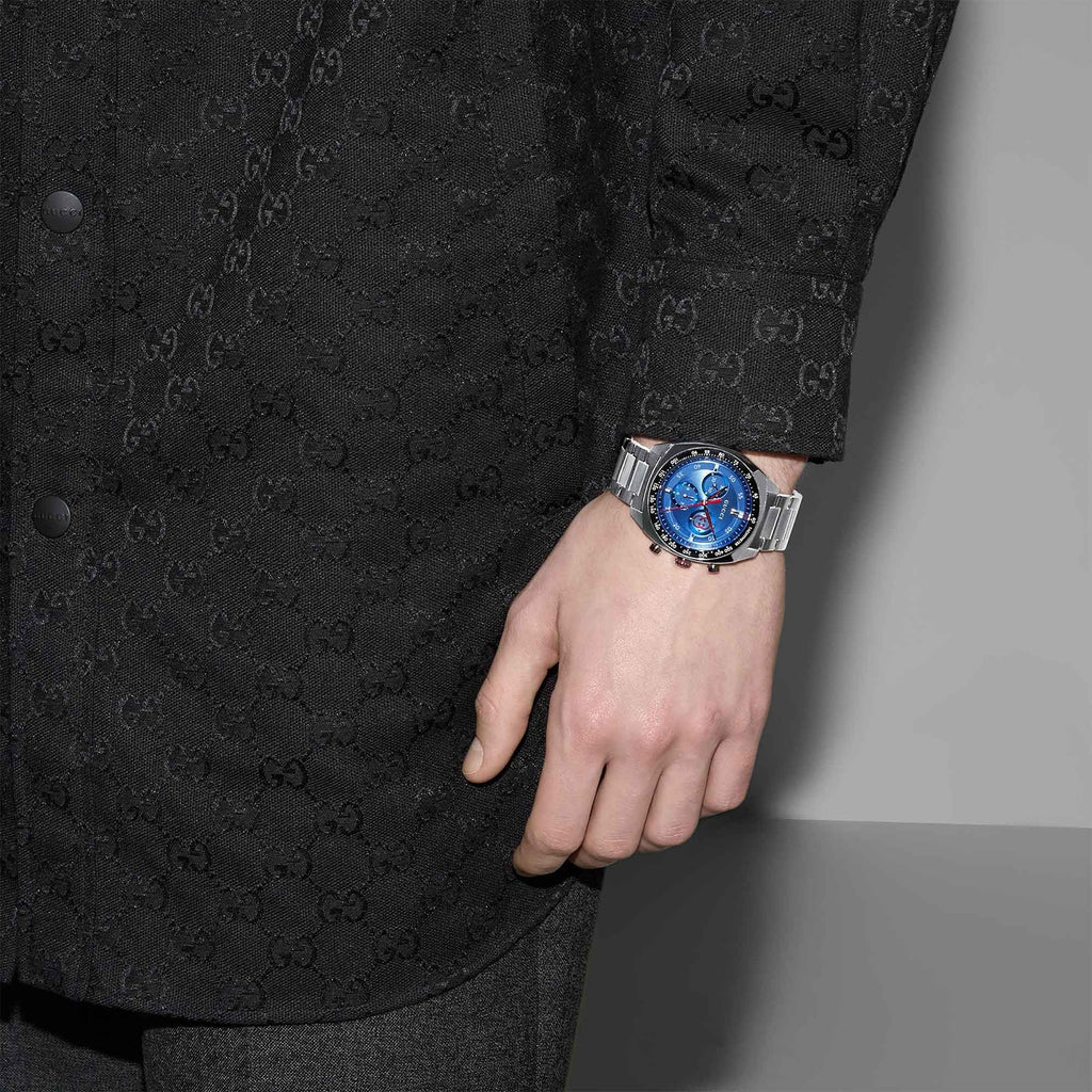 Gucci Interlocking 41mm Chronograph Men's Watch – Blue Dial – YA142317 product view 4