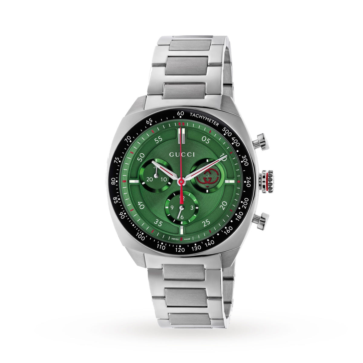 Gucci Interlocking 41mm Chronograph Men's Watch – Green Dial – YA142318 product view 1