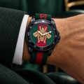 Gucci Dive XL Bee 45mm Men's Watch YA136216 – wrist lifestyle view