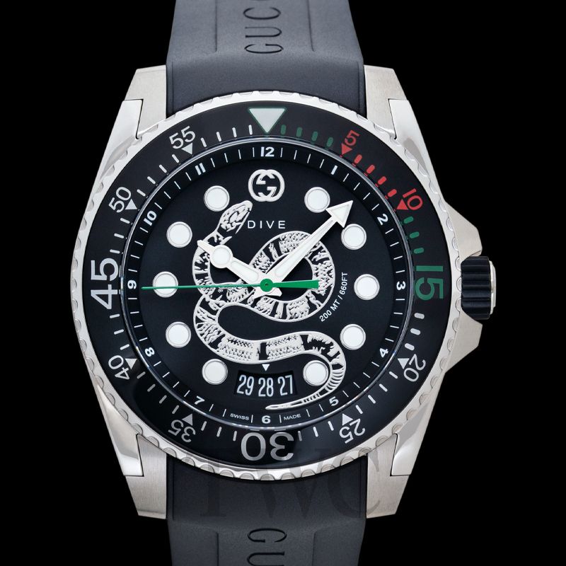 Gucci Dive XL Kingsnake 45mm Men's Watch YA136217 – product view 4