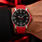 Gucci Dive 40mm Red Rubber Men's Watch YA136309 – wrist lifestyle view