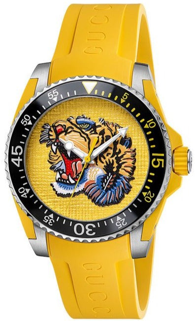 Gucci Dive Tiger 40mm Yellow Men's Watch YA136317 – product view 1